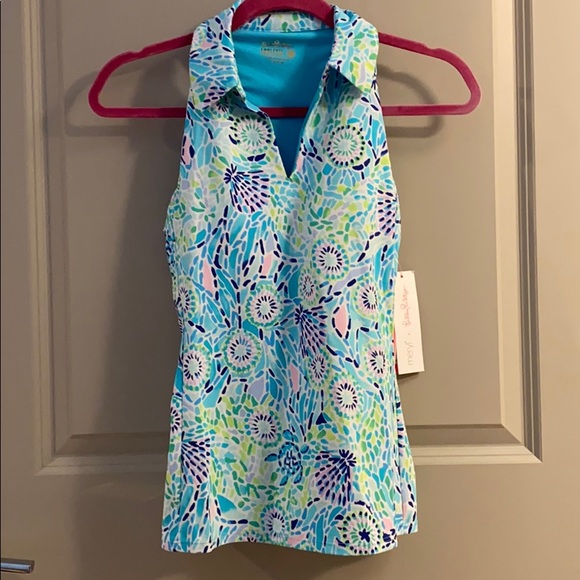 Lilly Pulitzer Tops - NWT Lilly Pulitzer, Lakelyn Bra Polo Top, Size XS